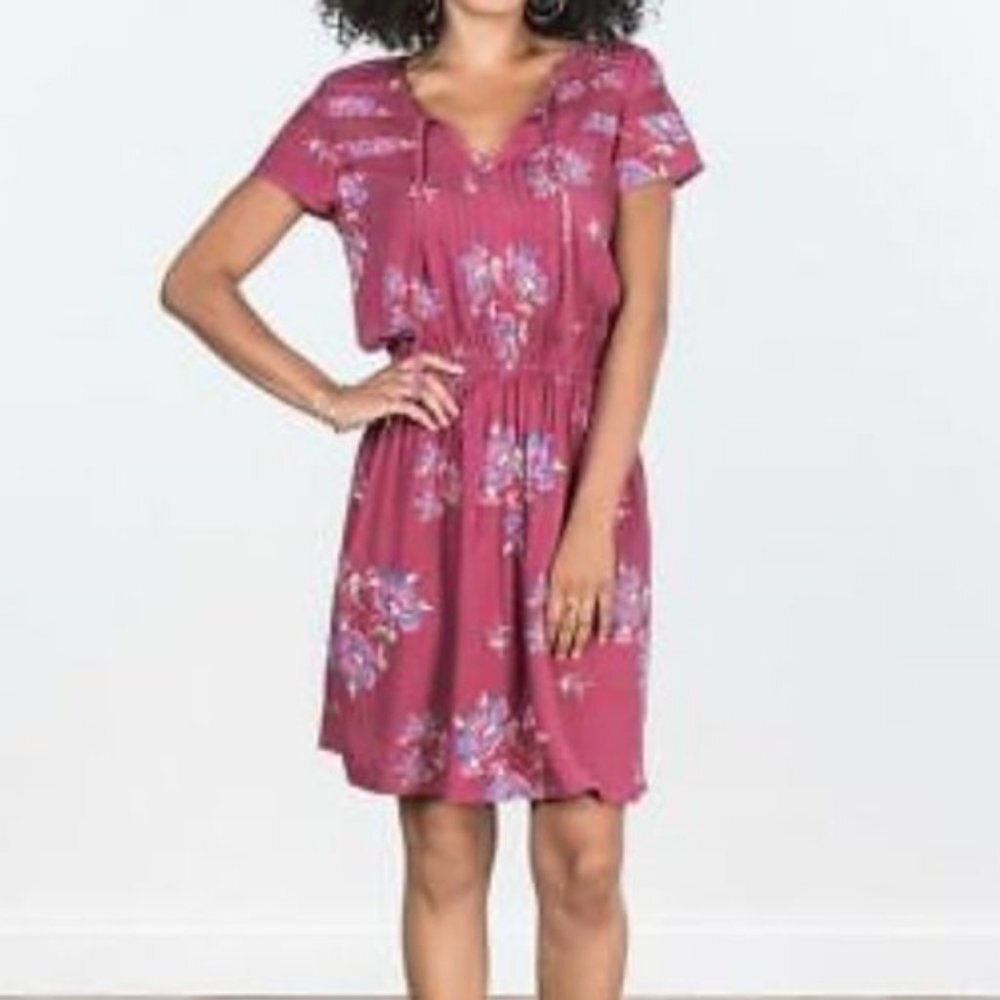 NWT - Matilda Jane Mauve Floral Cap-Sleeve Dress
